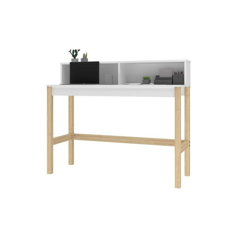 Bowery Mid Century Modern Wood Desk by Manhattan Comfort