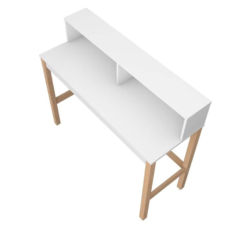 Bowery Mid Century Modern Wood Desk by Manhattan Comfort
