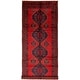 preview thumbnail 1 of 7, Hand-knotted Teimani Red Wool Rug - 5'1" x 12'9" Runner