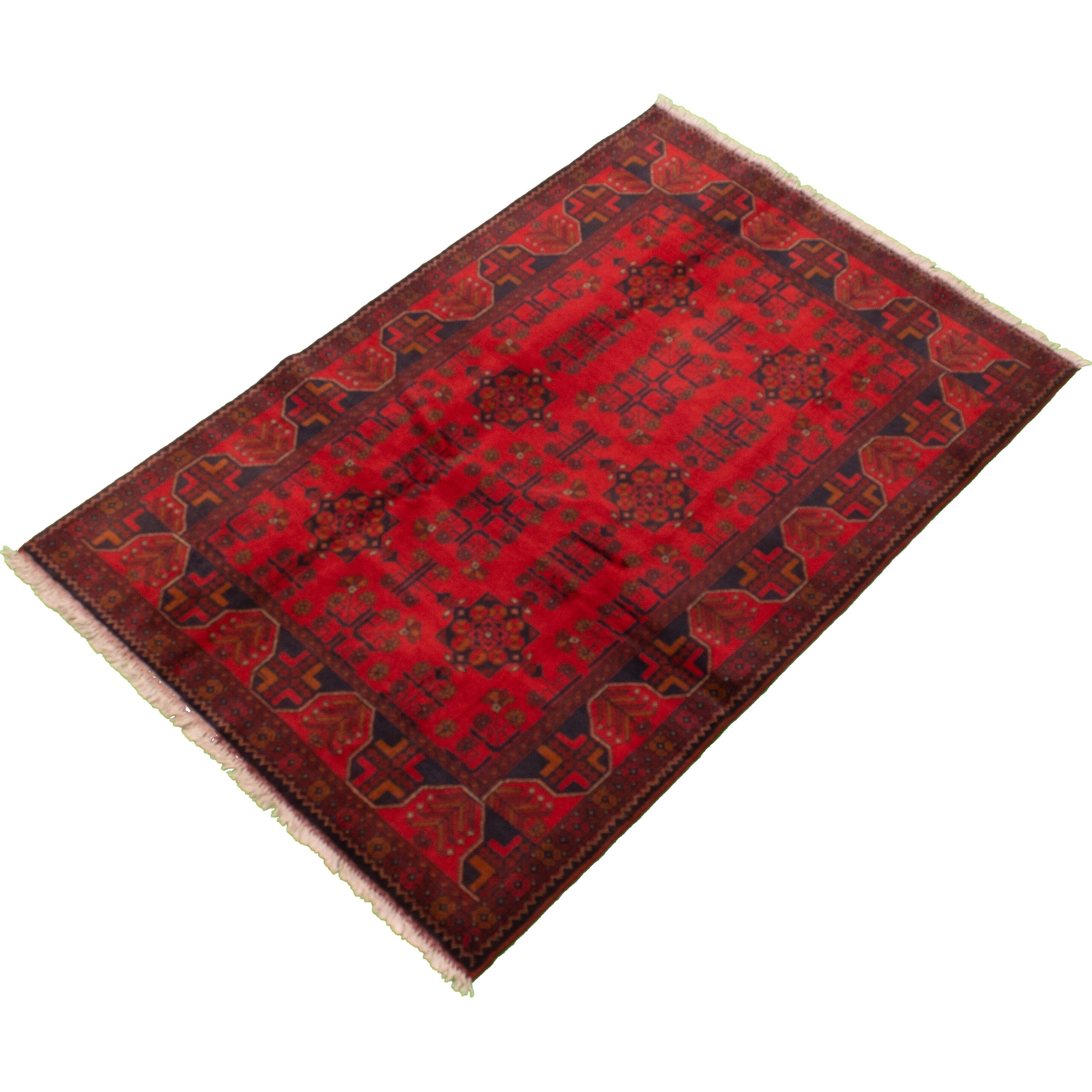 Hand-Knotted Wool Rug Bedroom 347750 Finest Khal Mohammadi Bordered Red Rug 6'5 x 9'10 eCarpet Gallery Large Area Rug for Living Room 