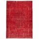 preview thumbnail 1 of 7, Hand-knotted Color Transition Red Wool Rug - 6'7 x 9'6