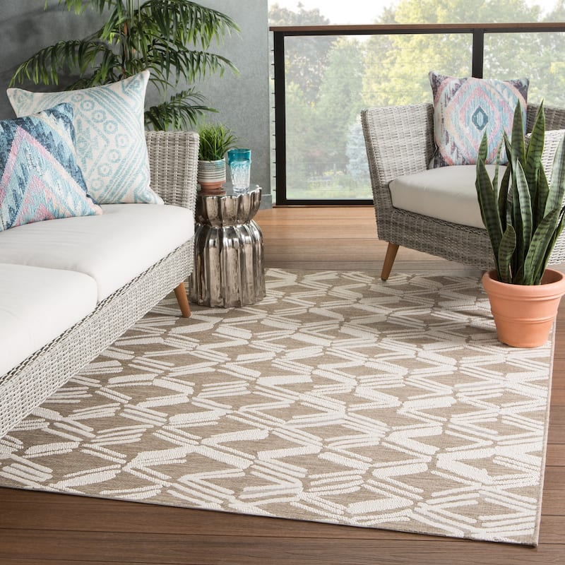 Azili Indoor/ Outdoor Trellis Poly Area Rug by Havenside Home