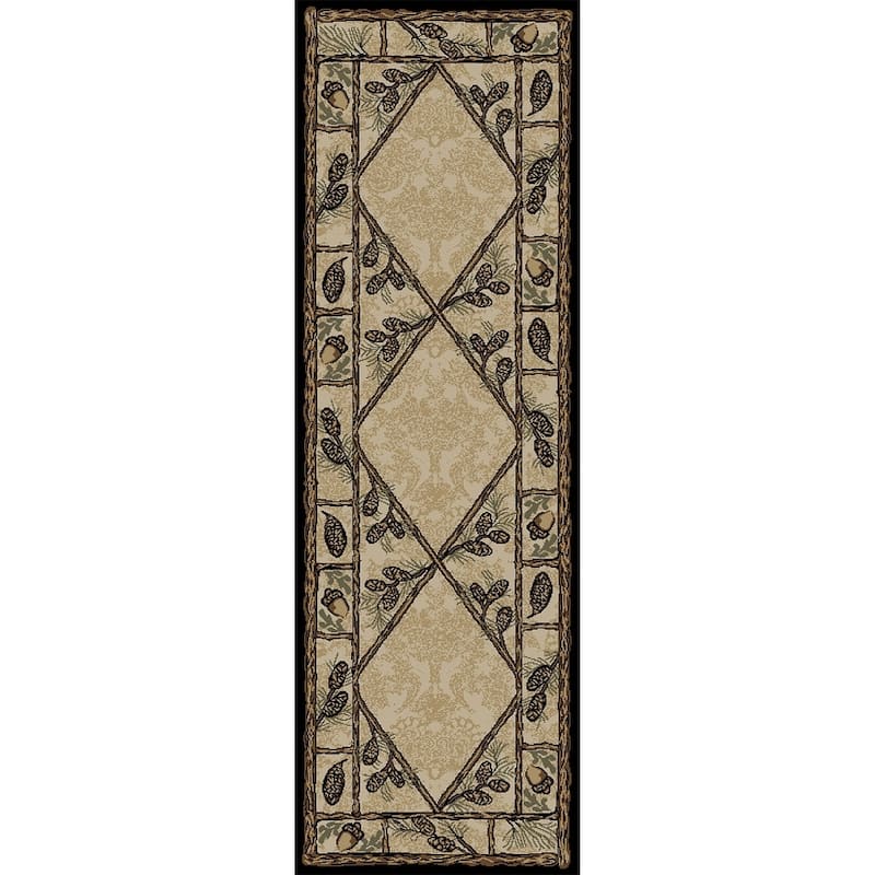 American Destination Brasstown Bald Pine Cone Area Rug