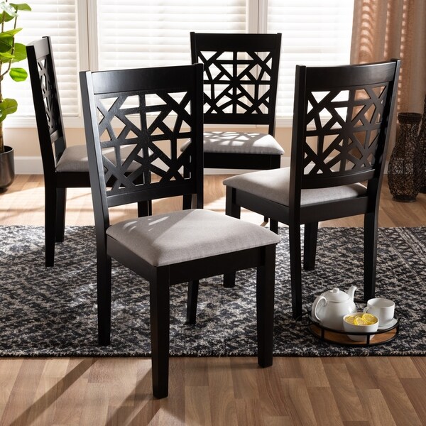 Copper Grove Baguia Cushioned Armless Dining Chairs (Set of 4) On