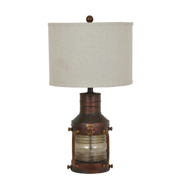 slide 1 of 1, Copper Lantern Table Lamp