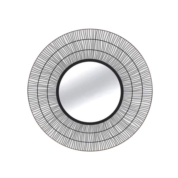slide 1 of 1, Metal Wire Frame 31" Wall Mirror, Black - Wb