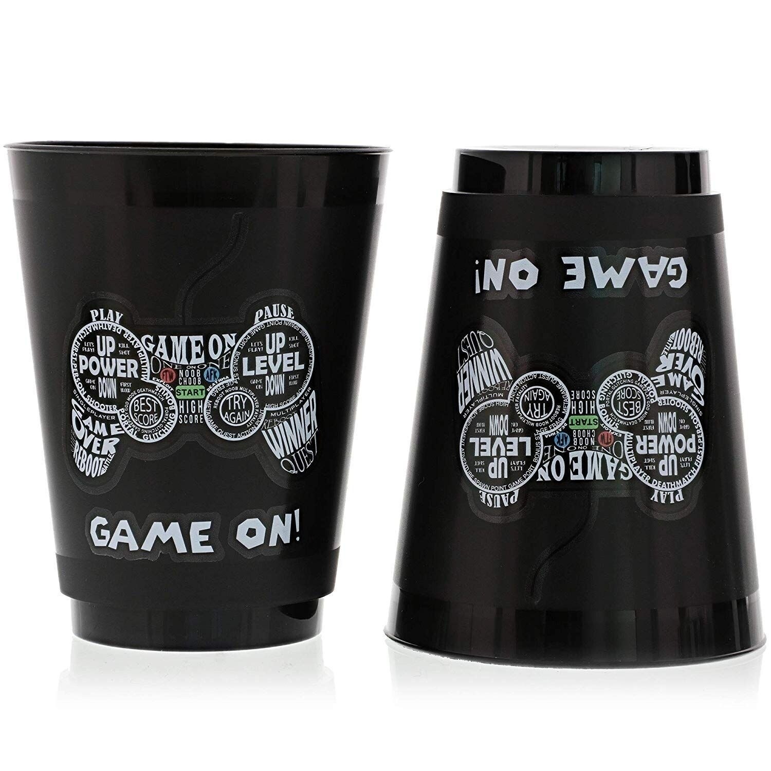 16-Pack Video Game Party Plastic Reusable Cups for Kids Birthday 16 oz,  Black - Yahoo Shopping