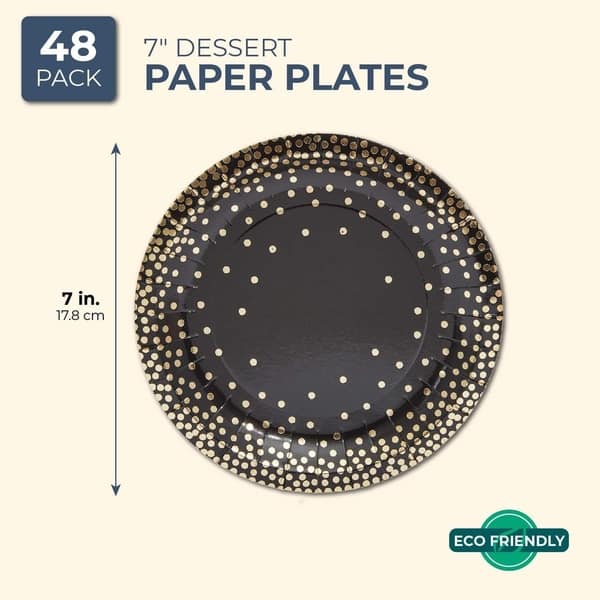 Black Disposable Party Plates