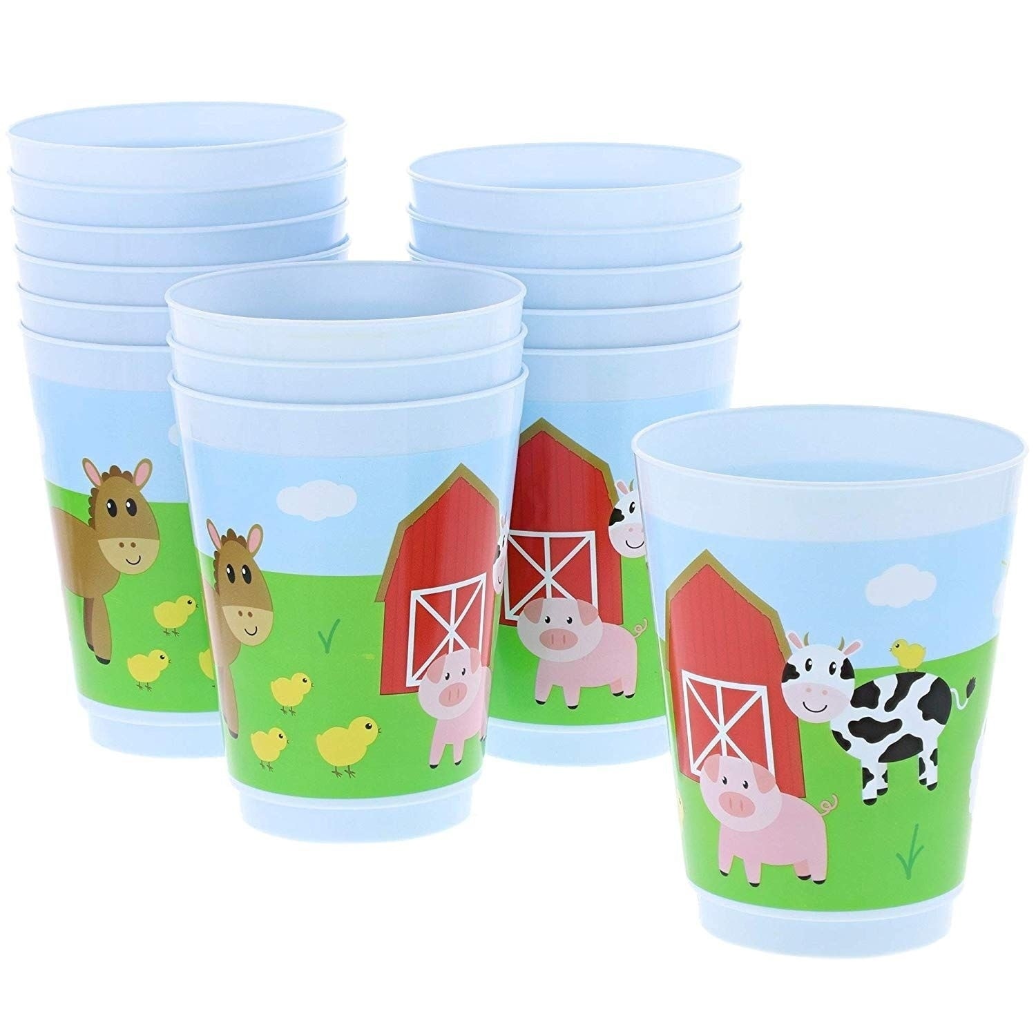 6pc Colourful Plastic Cups Reusable Eco-Friendly Drinking Cup