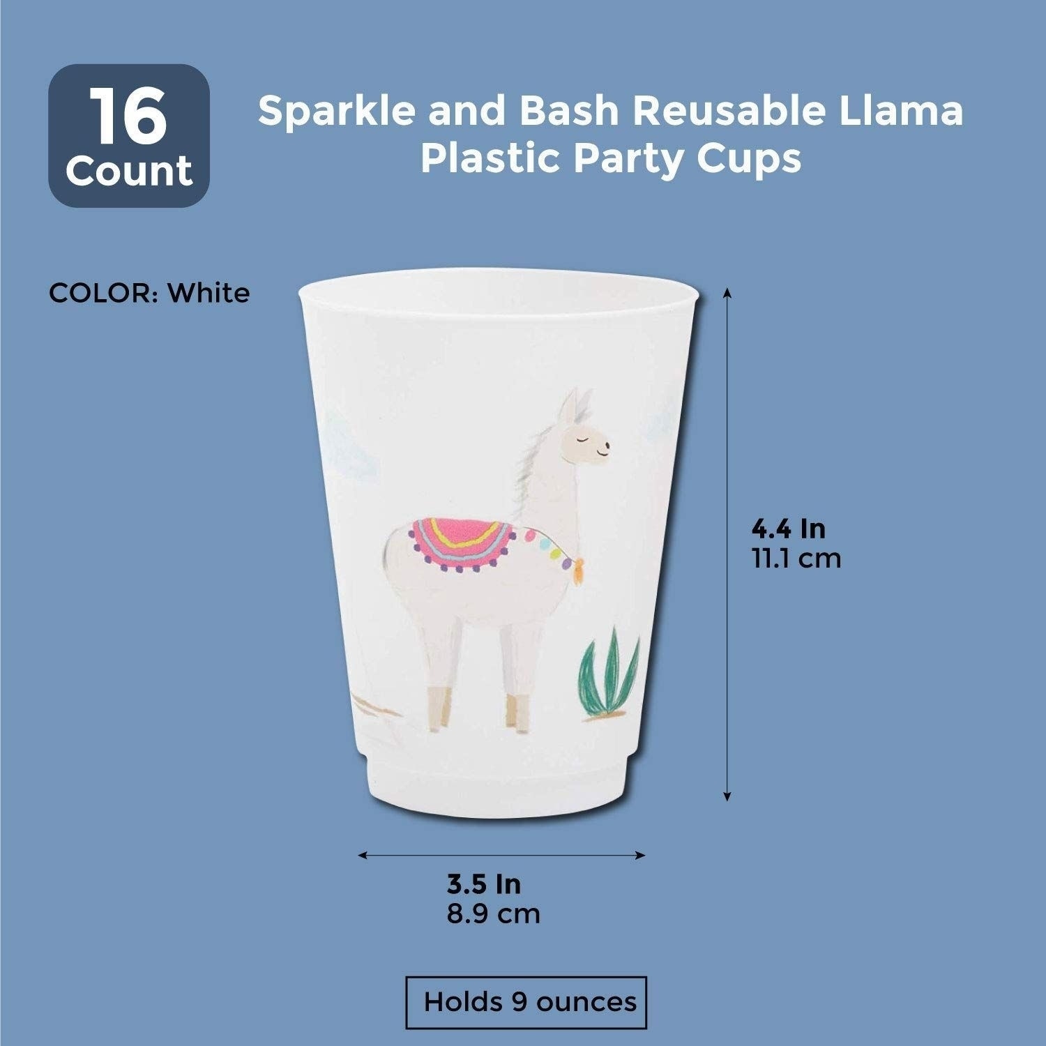 16 oz-Reusable White Plastic Cups