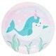48-Pack Cute Narwhal Design Disposable Paper Plates 9