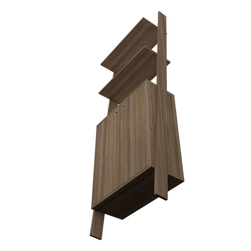 Cooper Ladder Cabinet with 2 Floating Shelves by Manhattan Comfort