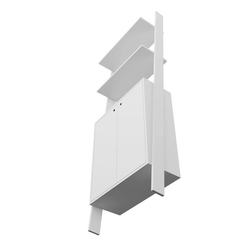 Cooper Ladder Cabinet with 2 Floating Shelves by Manhattan Comfort