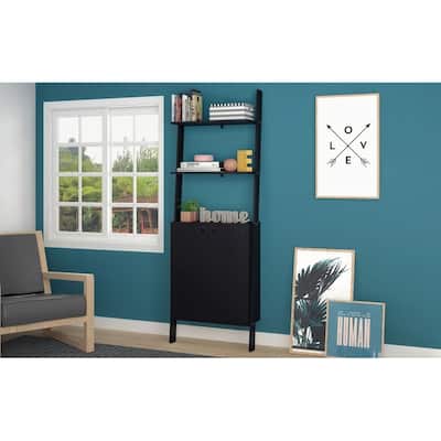 Cooper Ladder Cabinet with 2 Floating Shelves by Manhattan Comfort
