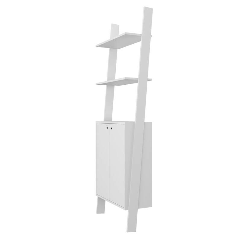 Cooper Ladder Cabinet with 2 Floating Shelves by Manhattan Comfort
