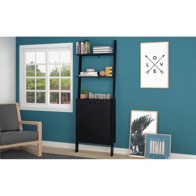 Cooper Ladder Cabinet with 2 Floating Shelves by Manhattan Comfort
