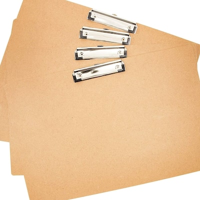 Stockroom Plus 4-Pack Large Wooden Legal Size Clipboard, Office Supplies, 11.5x17.4"