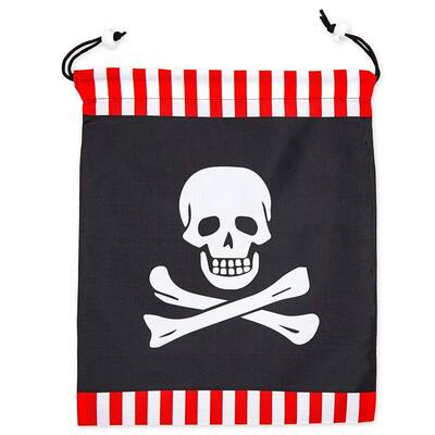 Blue Panda 12 Pack Pirate Skull Kids Party Favor Bags Drawstring Gift Bag for Girls Boys