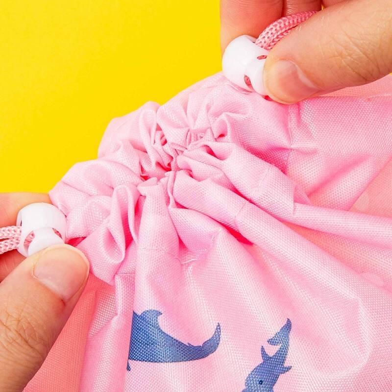 Blue Panda 12 Pack Mermaid Kids Party Favor Bags Drawstring Gift Bag for Girls Boys
