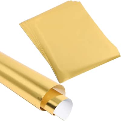 Bright Creations 50x Gold Metallic Foil Shimmer Paper for Wedding Birthday Wrapping 8.5x11"