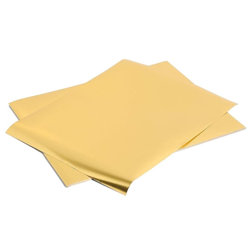 Bright Creations 50x Gold Metallic Foil Shimmer Paper for Wedding Birthday Wrapping 8.5x11"