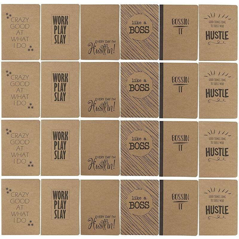 Paper Junkie 24Pack Lined Motivational Notebooks, Blank Inspirational Journals, 4 x 5.75 In