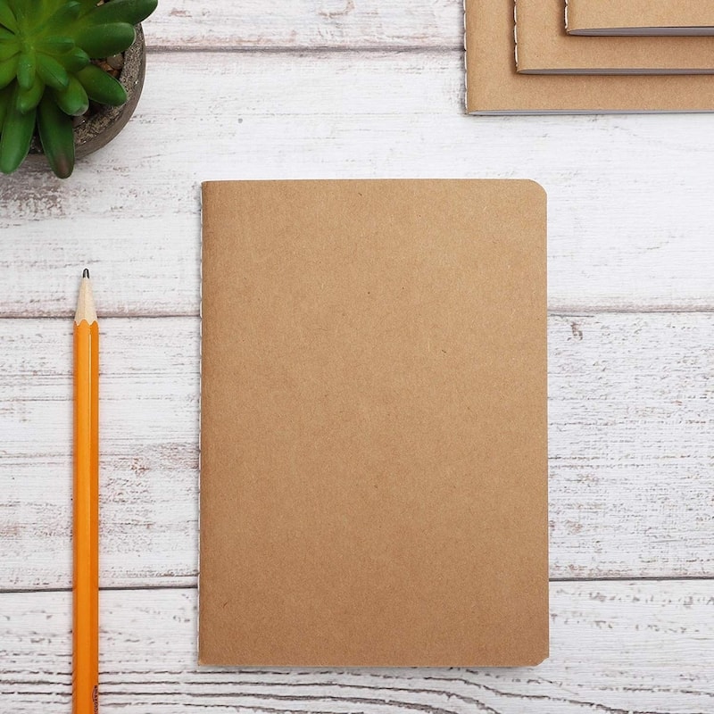 Paper Junkie 24 Pack A6 Kraft Paper Travel Journals, Bulk Mini Pocket Notebooks, 5.7x4.1"