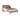 Plank Style Queen Size Bed with Round Tapered Legs, Brown
