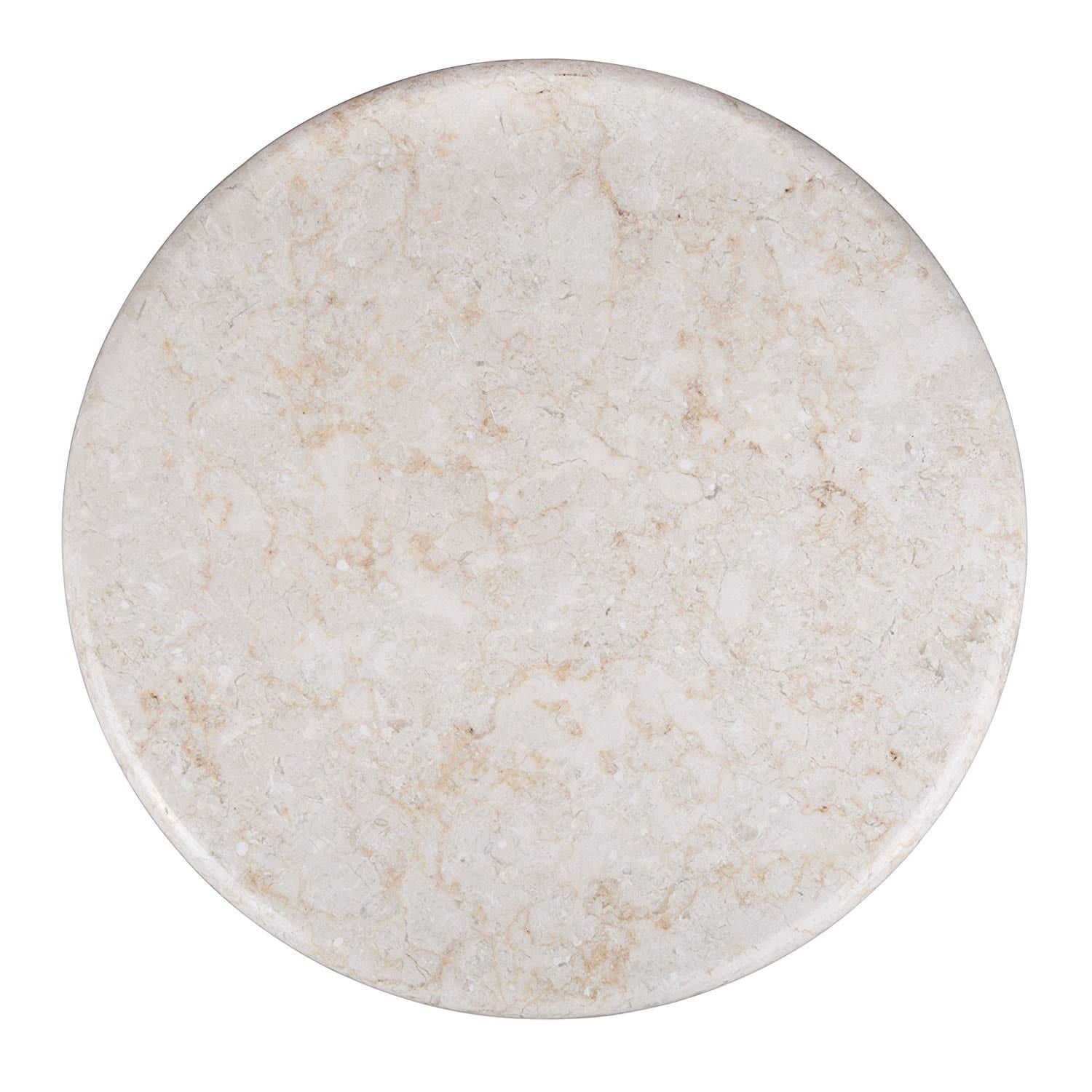 Handcrafted Beige Marble Lazy Susan