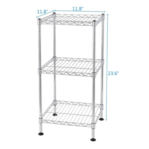 3Tier Steel Wire Shelving Tower Bed Bath & Beyond 31096003