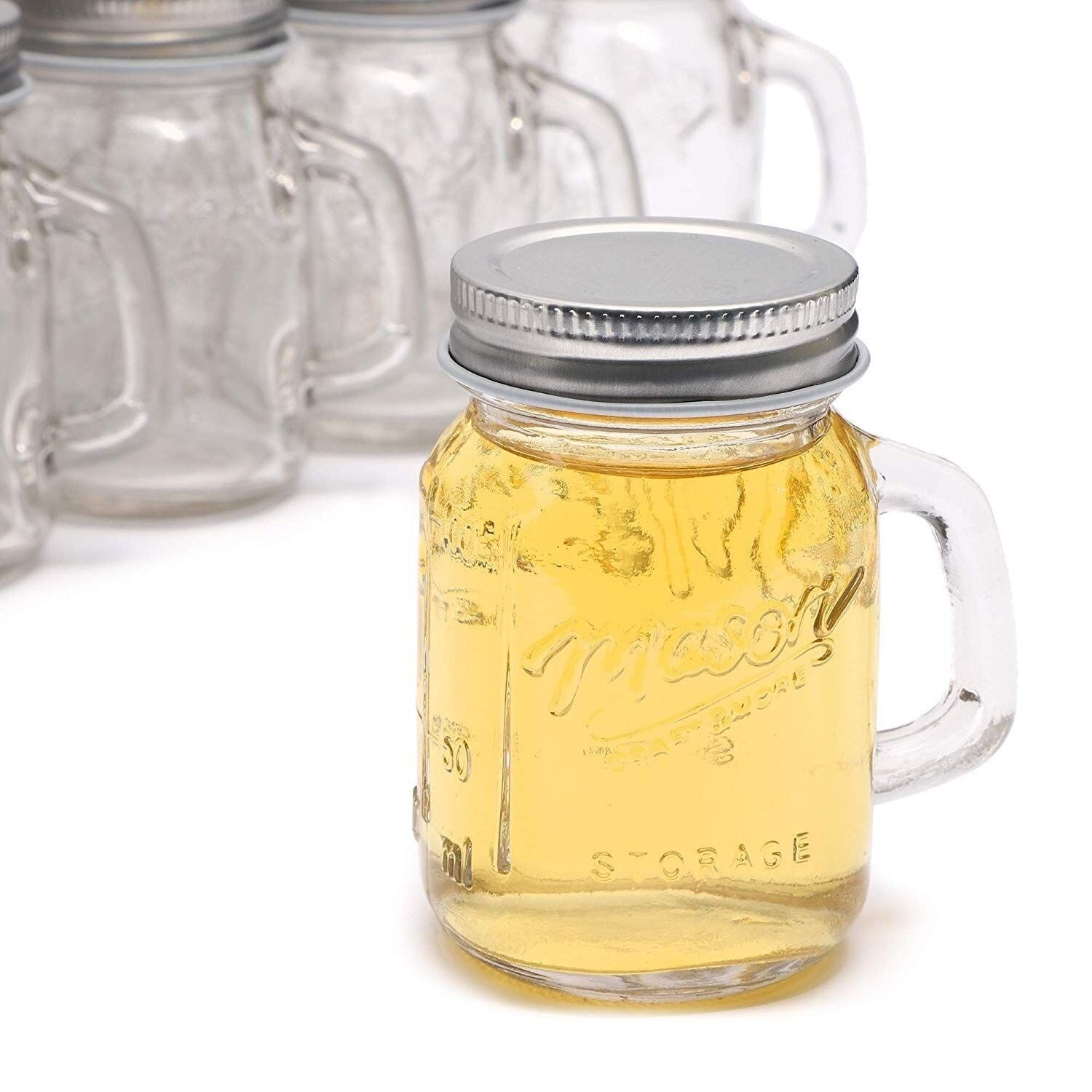 BOQO Lot De 4 Tasses à Café En Verre Isothermes à Double Paroi Avec Poignee Parfaites Pour Latte Cappuccinos Sachets De The Jus Verres A Eau De 240 Ml