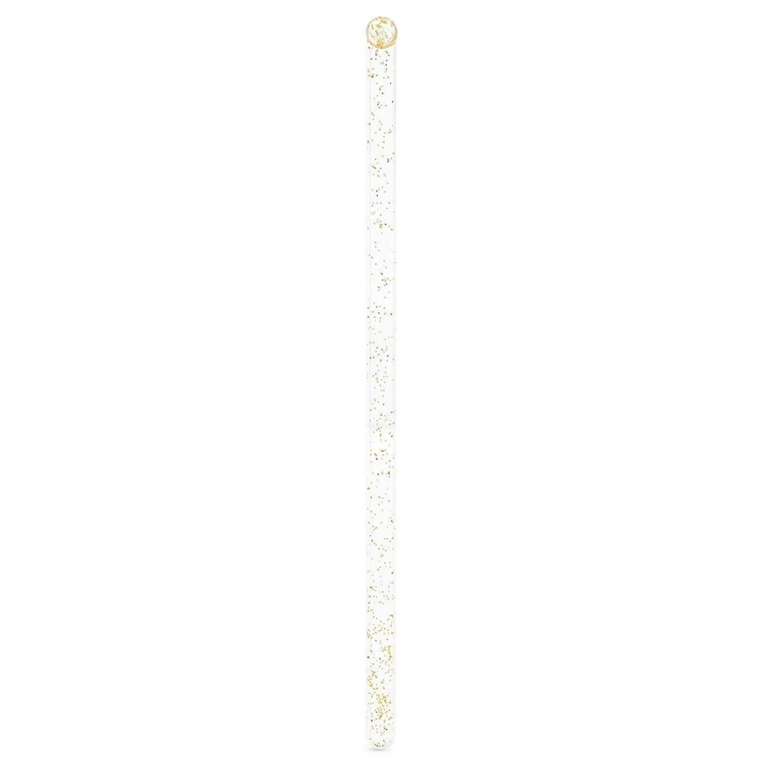 Blue Panda 100-Pack Disposable Plastic Gold Glitter Swizzle Stir Sticks for  Cocktails