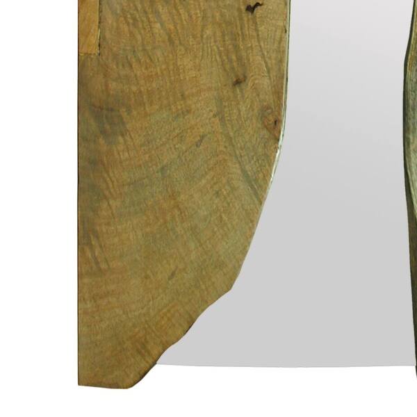 Decorative Wooden Mirror With Live Edge Design Brown Overstock 31096154