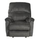 preview thumbnail 2 of 3, Fabric Upholstered Rocker Recliner with Pillow Top Arm, Smoke Gray