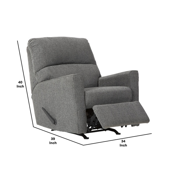 black fabric rocker recliner