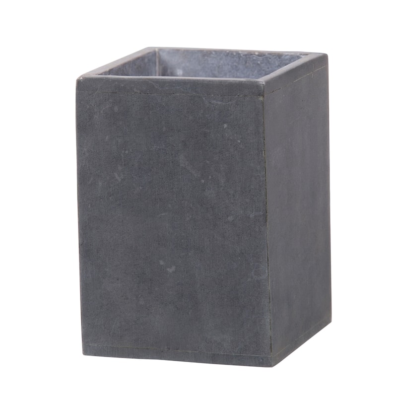 Creative Home Soapstone Tumbler, Toothbrush Holder, Makeup Brush Organizer - Grey
