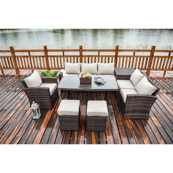 Direct Wicker Benedetti 7 Piece Rattan Sofa Seating Group with