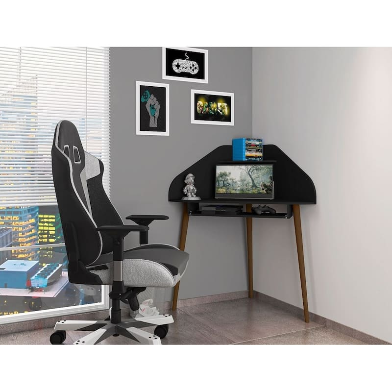 Bradley Corner Desk with Keyboard Shelf by Manhattan Comfort