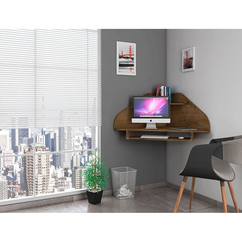 Bradley Corner Desk with Keyboard Shelf by Manhattan Comfort