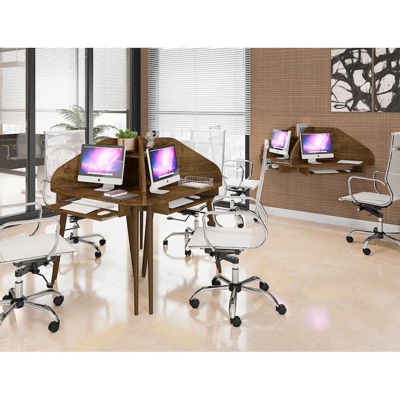 Bradley Corner Desk with Keyboard Shelf by Manhattan Comfort
