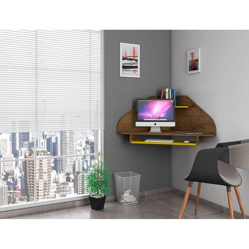 Bradley Corner Desk with Keyboard Shelf by Manhattan Comfort