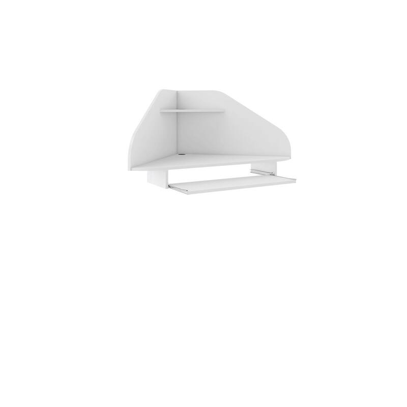 Bradley Floating Corner Desk with Keyboard Shelf by Manhattan Comfort