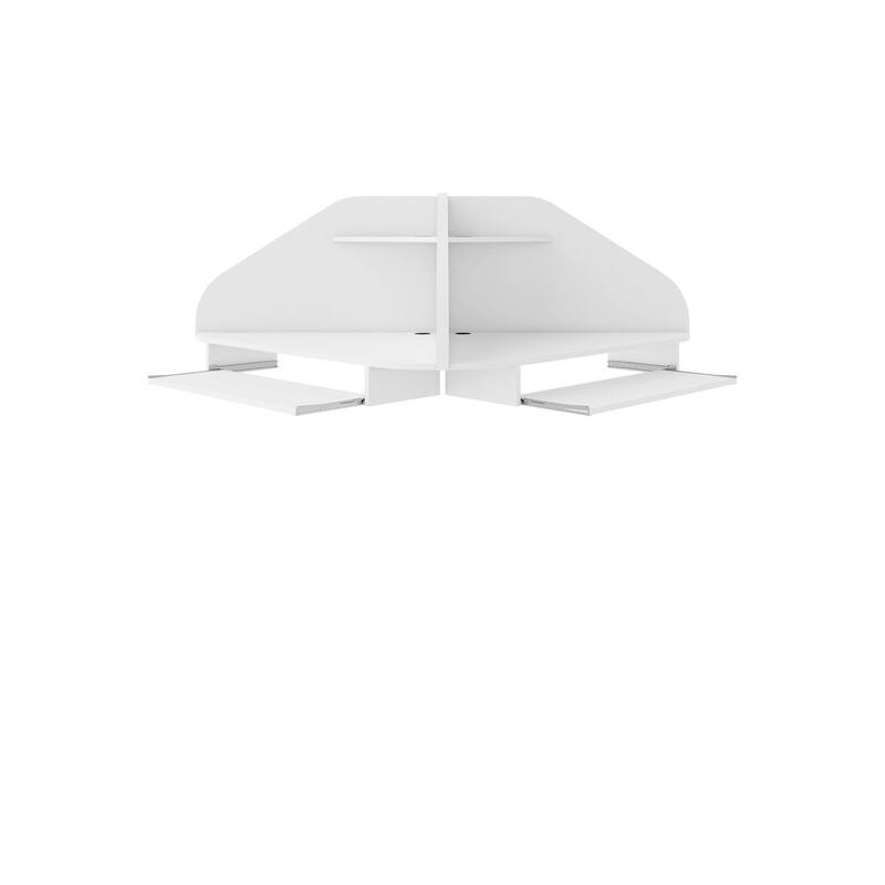 Bradley Floating Corner Desk with Keyboard Shelf by Manhattan Comfort