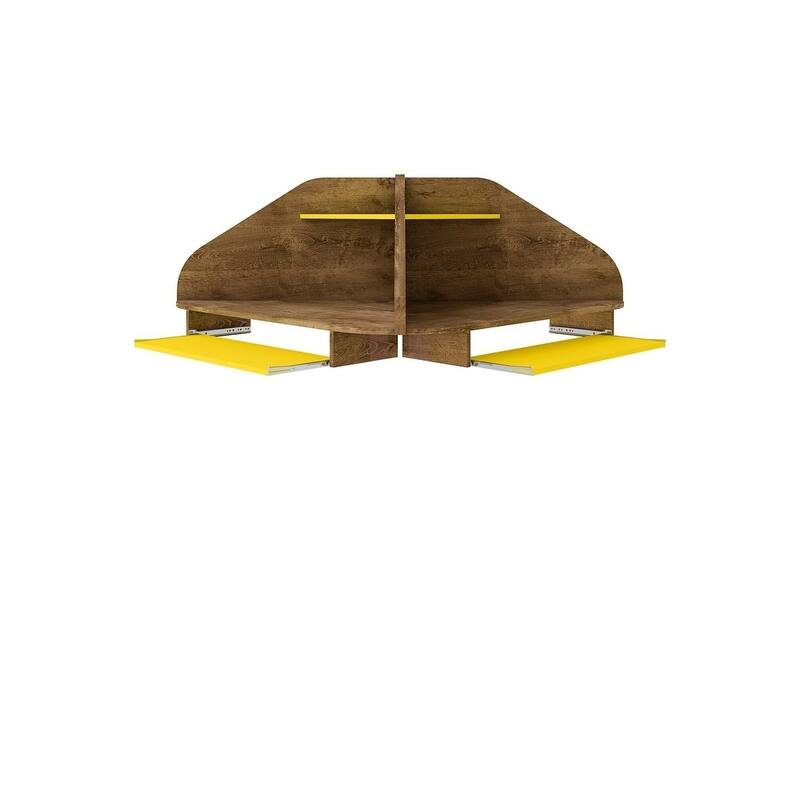 Bradley Floating Corner Desk with Keyboard Shelf by Manhattan Comfort