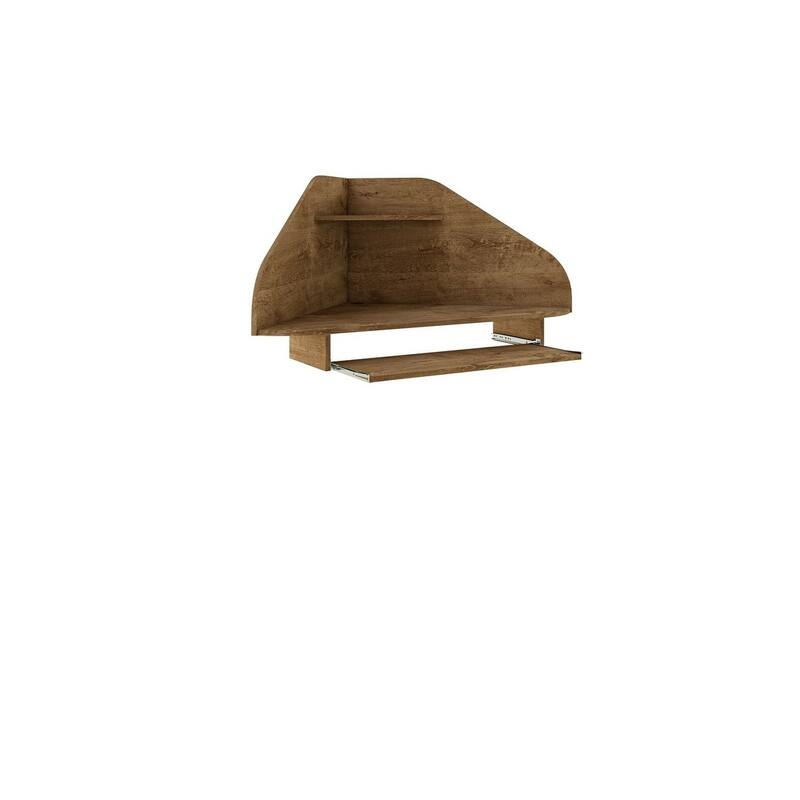 Bradley Floating Corner Desk with Keyboard Shelf by Manhattan Comfort
