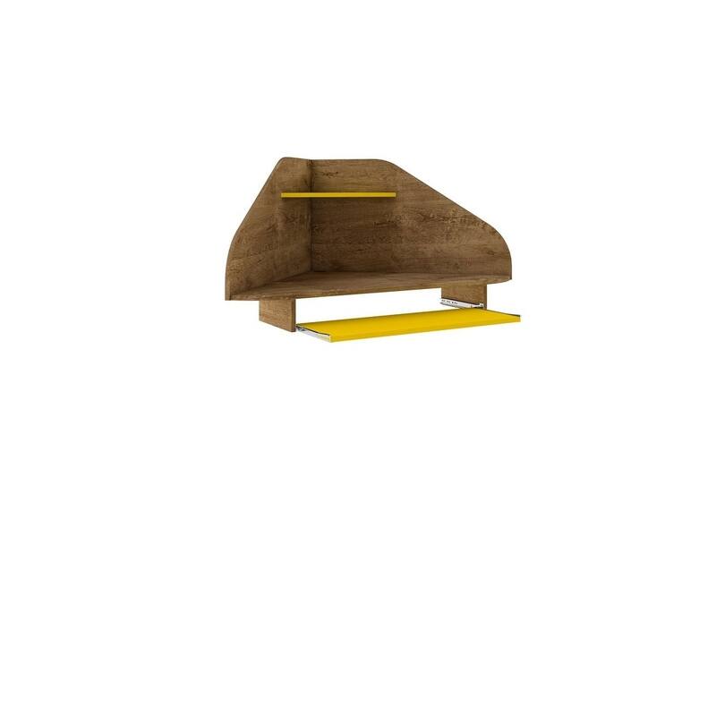 Bradley Floating Corner Desk with Keyboard Shelf by Manhattan Comfort