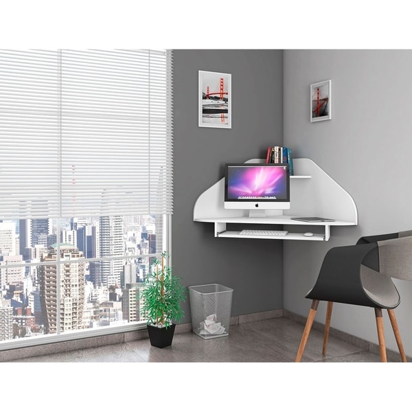 Bradley Floating Corner Desk with 