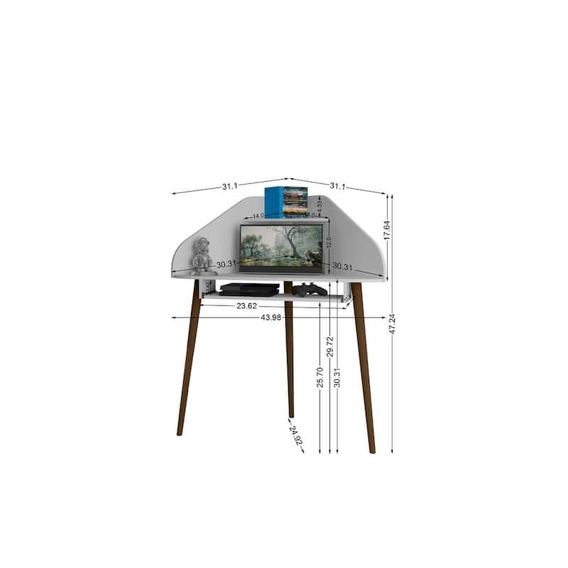Bradley Floating Corner Desk with Keyboard Shelf by Manhattan Comfort