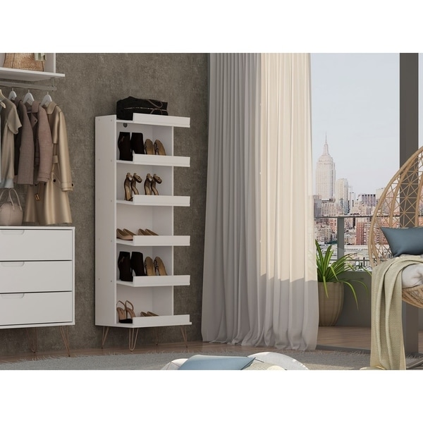 Rockefeller Shoe Storage Rack with 6 Shelves by Manhattan Comfort. Opens flyout.