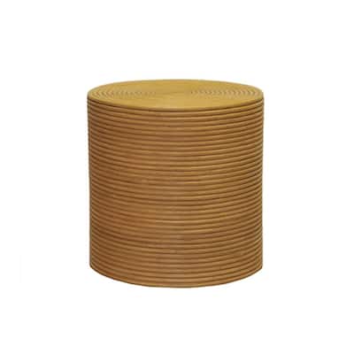 Spiral Rattan Round Side Table